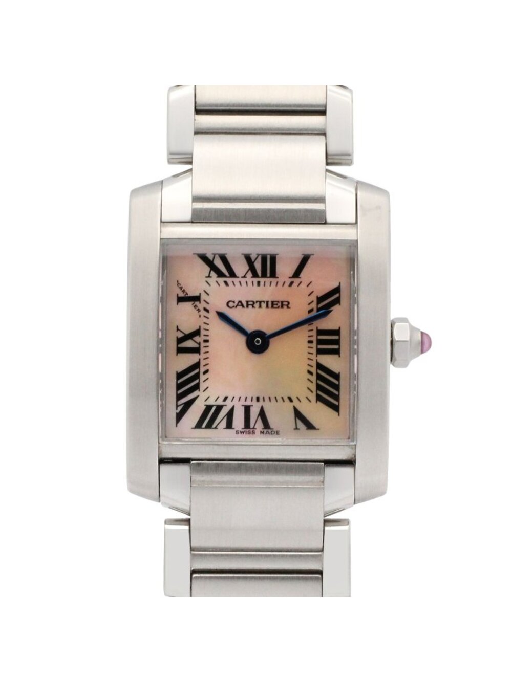 Cartier Watch Tank Francaise SM Pink Shell Stainless Steel